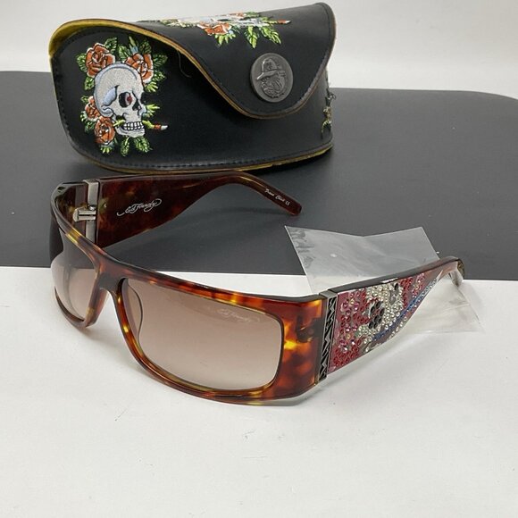 Ed Hardy EHS 004 63-12 120 Tortoise - Sunglasses w/ Case main image 12